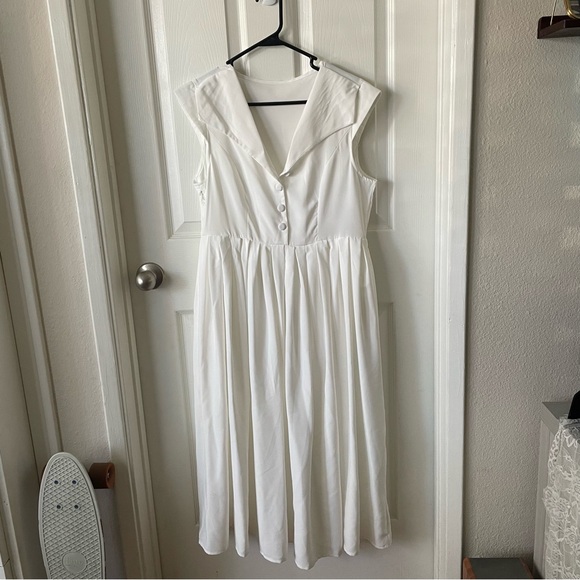 SHEIN Dresses & Skirts - Vintage 1950s Style White Sleeveless Dress